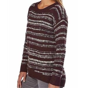 Calvin Klein Ladies Marbled Maroon Knit Vintage Sweater.‎ Cotton Blend. Sz XL